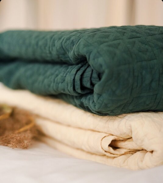 Komplet pregrinjalo s prevlekami za vzglavnike Andalusia Dark Green