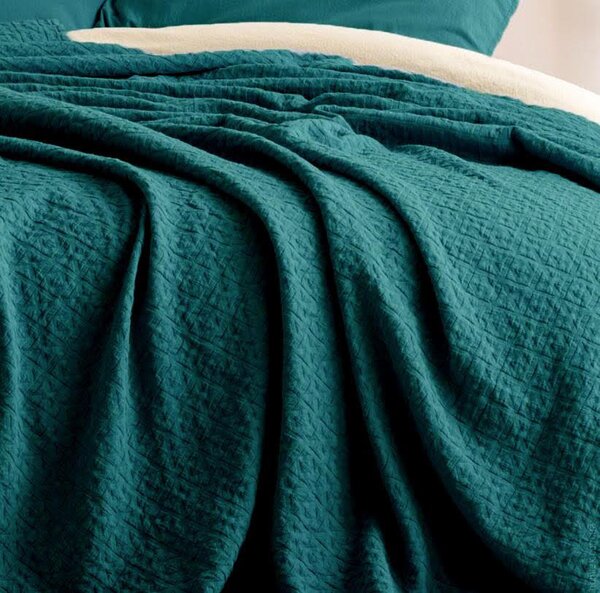 Komplet pregrinjalo s prevlekami za vzglavnike Andalusia Dark Green
