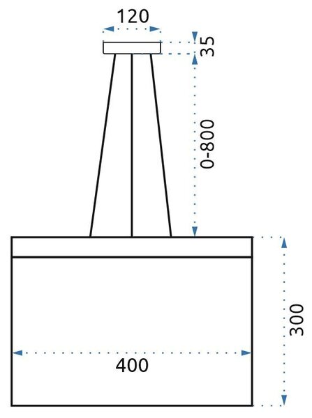 LED stropna svetilka APP890-CP CHAIN