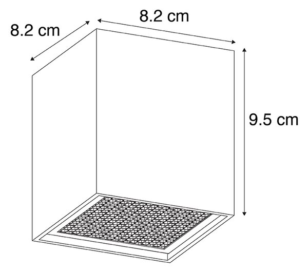 Dizajnerski nadgradni reflektor črn GU10 50mm - Qubo Honey