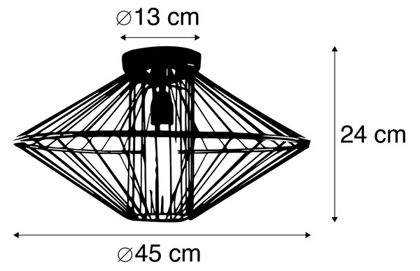 Design stropna svetilka zlata - Zahra