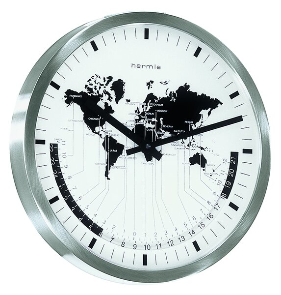 Stenska ura Stainless Steel World Time