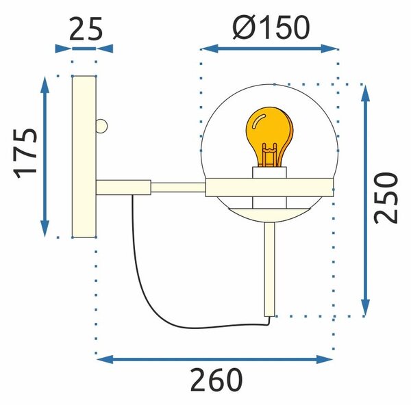 STENSKA SVETILKA STENSKA SVETILKA APP910-1W E27