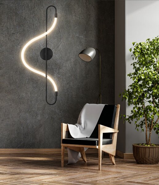 Stenska svetilka stenska svetilka LED APP857-W Long Black