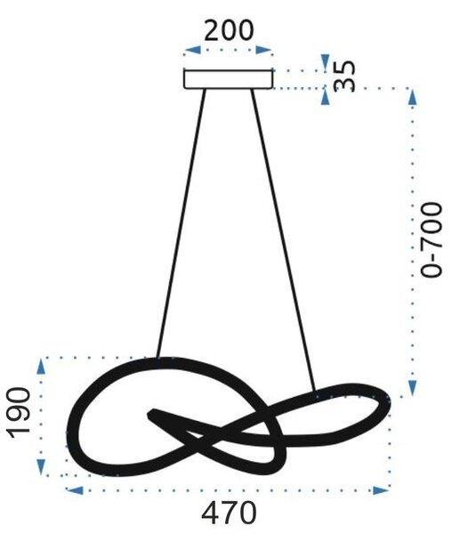 Sodobna stropna svetilka LED + PILOT APP817-CP Black