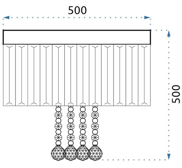 KRISTALNA SVETILKA PLAFOND APP781-9C