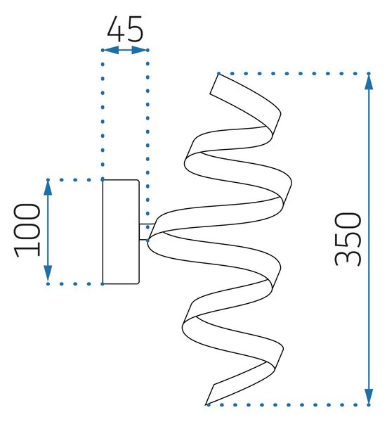 Stenska svetilka led stenska svetilka spring ap826-w črna mat