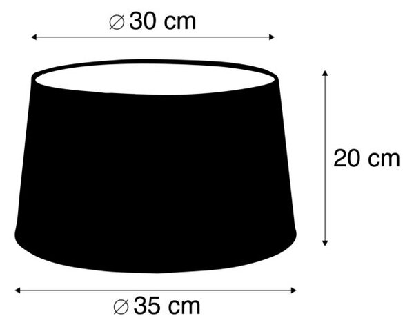 Laneni senčnik črn 35 cm