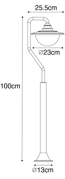 Klasična zunanja svetilka starinsko zlato 100 cm IP44 - Bruges