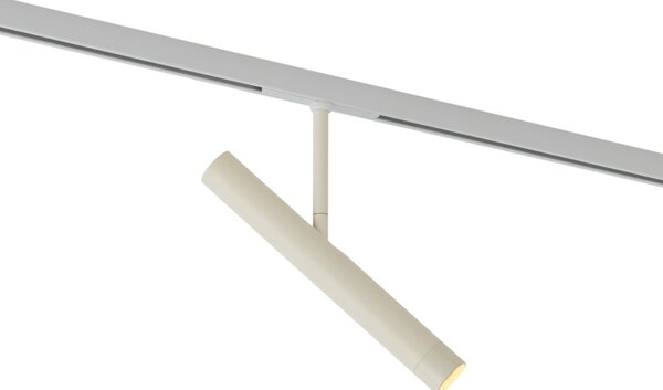 Sodobni reflektor bež z belo za enofazni sistem tirnic - Slimline Avery