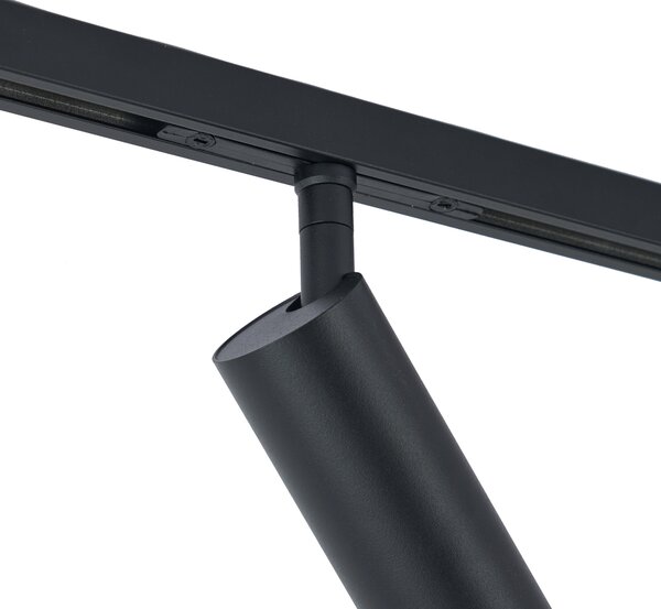 Sodobni reflektor črn za 1-fazni sistem tirnic GU10 35mm - Slimline Uzzy