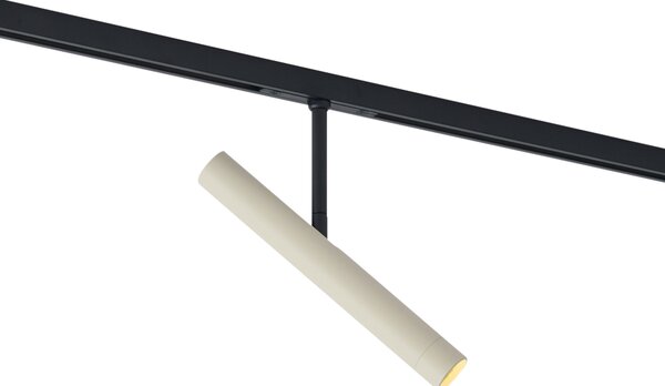 Sodobni reflektor bež barve s črno za 1-fazni sistem tirnic - Slimline Avery