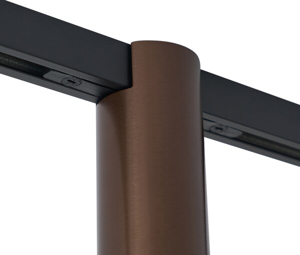 Sodobni reflektor temno bronaste barve za sistem tirnic 1-fazni GU10 35 mm - Slimline Nubee Honey