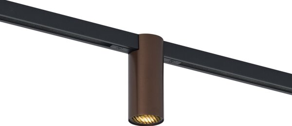 Sodobni reflektor temno bronaste barve za sistem tirnic 1-fazni GU10 35 mm - Slimline Nubee Honey