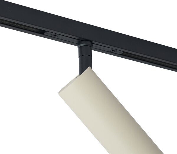 Sodobni reflektor bež s črno za sistem tirnic 1-fazni GU10 35mm - Slimline Uzzy