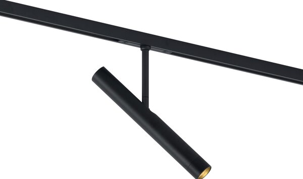 Sodobni reflektor črn za 1-fazni sistem tirnic - Slimline Avery