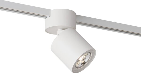 Sodobni beli reflektor za 1-fazni sistem tirnic GU10 70mm - Iconic Roto