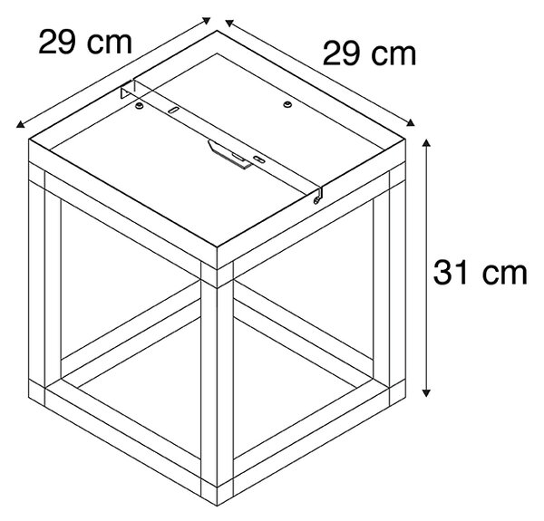 Industrijska stropna svetilka črna - Big Cage 2