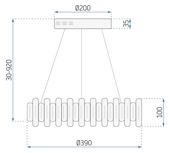 Stropna svetilka Crystal LED APP1041-CP + daljinski upravljalnik