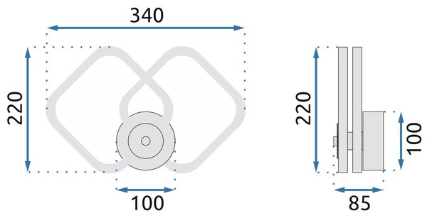 Stenska svetilka Led APP1044-W Black