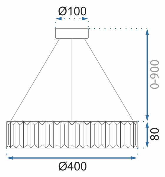 Stropna svetilka Crystal LED APP982-CP