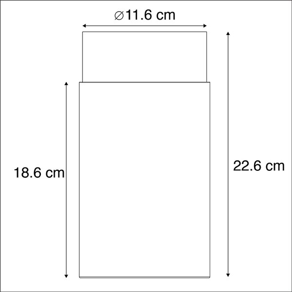 Sodobna stropna svetilka črna 22,6 cm IP44 - Jarra