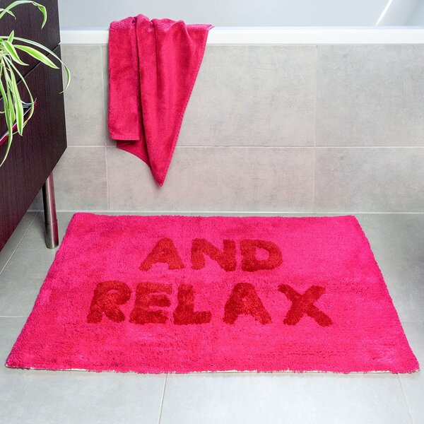 Rožnata kopalniška preproga 50x80 cm And Relax – Rex London