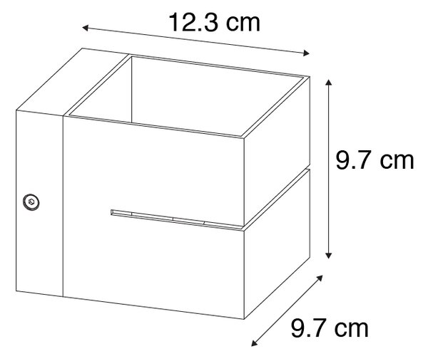 Moderna stenska svetilka bela 9,7 cm - Transfer Groove