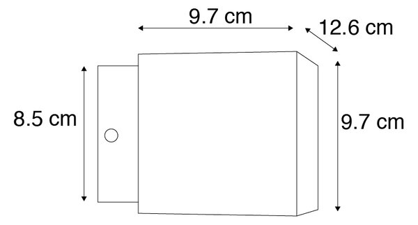 Dizajn stenska svetilka črna / zlata z LED - Caja