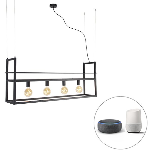 Pametna viseča svetilka črna z velikim stojalom, 4 lučkami, vključno z Wifi G95 - Cage Rack