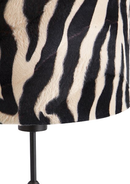 Namizna svetilka črna senca zebra dizajn 25 cm nastavljiv - Parte