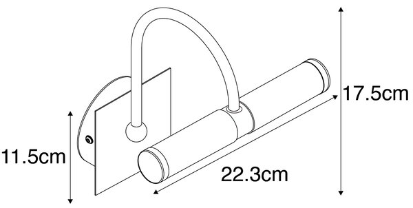 Klasična stenska svetilka zlata IP44 2-svetloba - Bath Arc