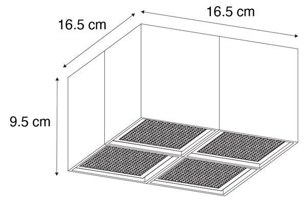 Oblikovalski spot gold 4-light - Qubo Honey