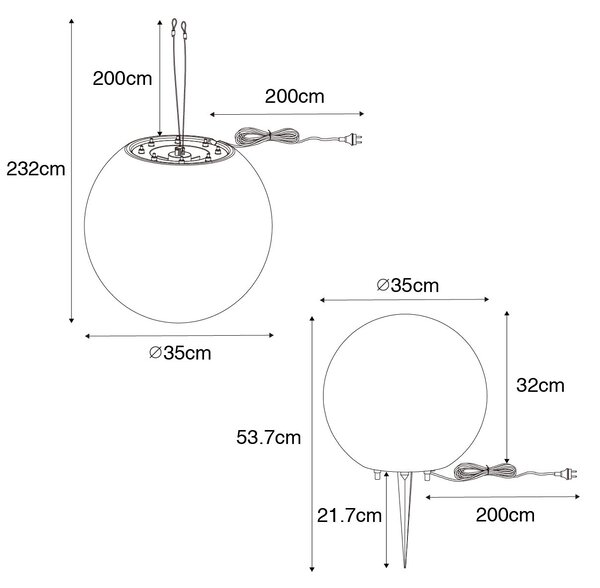 Moderna zunanja svetilka siva 35 cm IP65 - Nura