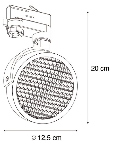 Moderna 3-fazna steza spot gold - Master 111 Honey