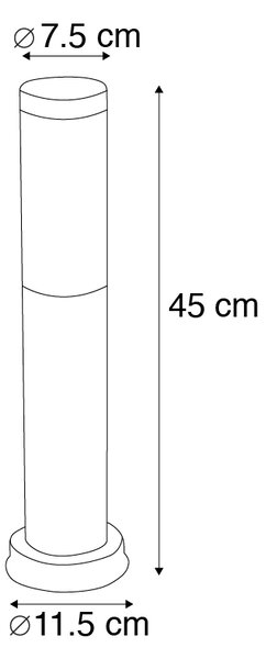 Pametni drog za zunanjo svetilko antracit 45 cm vključno z Wifi P45 - Rox