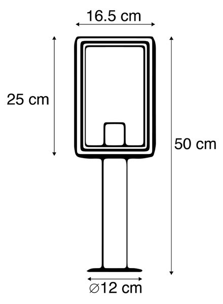 Zunanja svetilka siva 50 cm IP44 - Sutton