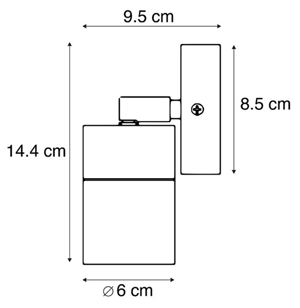 Pametna zunanja stenska svetilka črna IP44 z WiFi WiFi GU10 - Solo