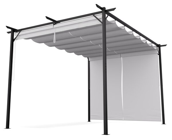 Blumfeldt Pantheon Robust, pergola, 3 x 4 m, s stranskimi roletami, prašno lakirano jeklo, odporno na vremenske vplive