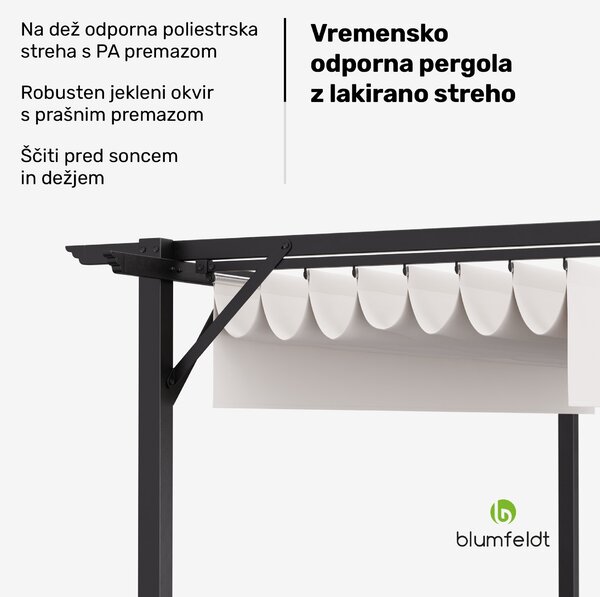 Blumfeldt Pantheon Robust pergola, 3x4 m, prašno barvano jeklo, odporno na vremenske vplive