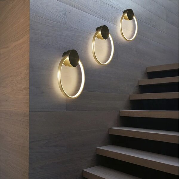 Stenska svetilka LED APP1385-CW OLD GOLD 30cm