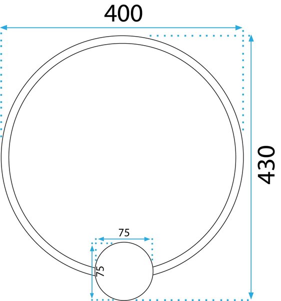 Stenska svetilka LED APP1387-CW GOLD 40cm