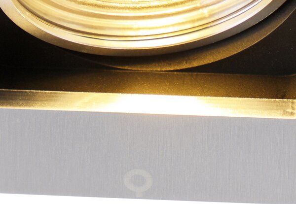 Pametna vgradna reflektorska svetilka aluminij vklj. WiFi GU10 Nagibna - Qure