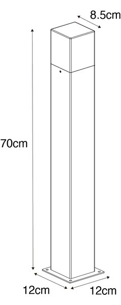 Pametna stoječa zunanja svetilka antracitna 70 cm vključno z WiFi P45 - Danska