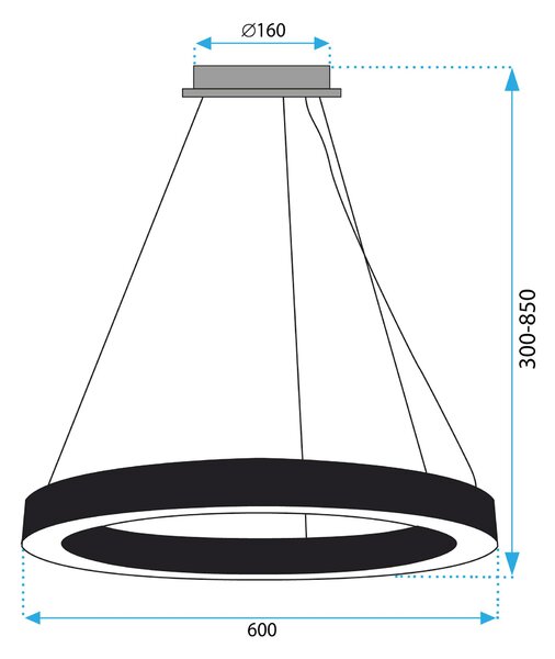 Led obesek stropna svetilka APP1282-1CP