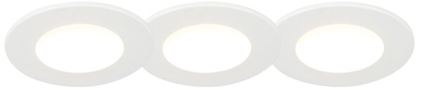 Komplet treh vgradnih reflektorjev bela z LED 3000K 4W IP65 - Blanca