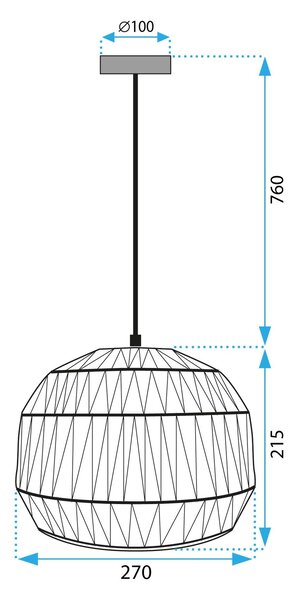 Stropna svetilka APP1483-1CP Black