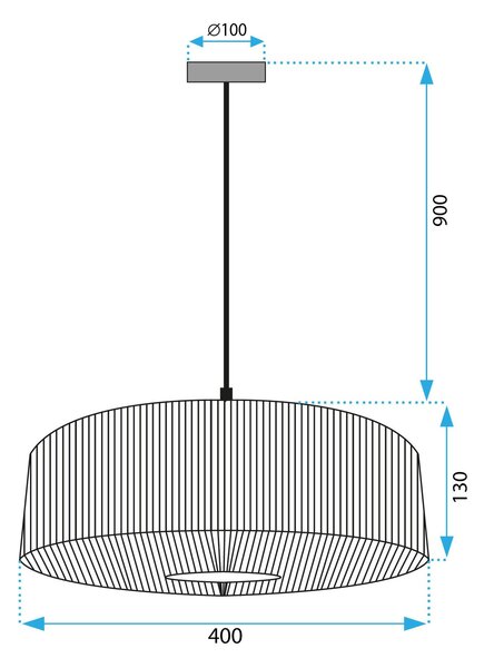 Stropna svetilka APP1484-1CP Black