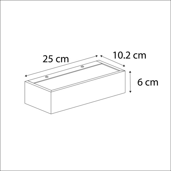 Dizajn podolgovate stenske svetilke bela 25 cm - Houx