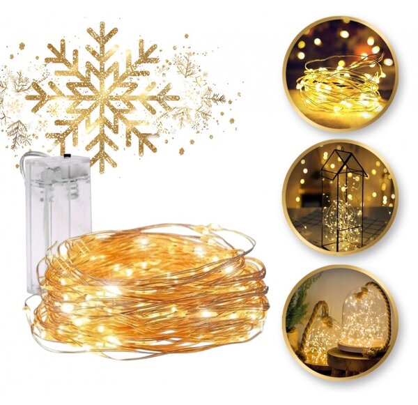 Božična svetlobna veriga 20 LED, topla bela
